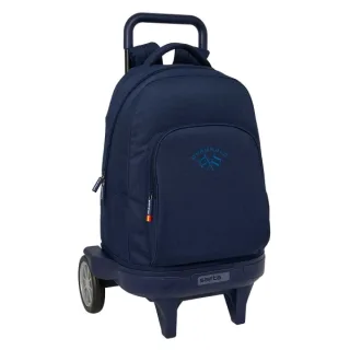 Safta Spagnolo Mochila con Carro - Extraible - 33L - Portabotellas - Tarjeta de Identificacion Personal - Ruedas Antivibracion - Doble Tirador - Asa - Bolsillo Frontal - 33x45x22cm - Color A