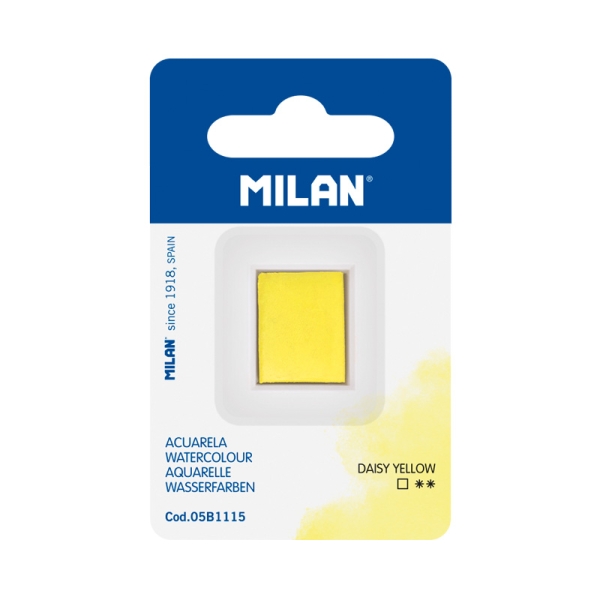 Milan Art Acuarela de Recambio - Medio Godet - Color Amarillo