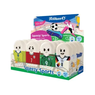 Pelikan Squeezy Sports Goma de Borrar - Tematica de la Copa Mundial de la Fifa 2026 - Colores Surtidos · Pack de 16 uds.