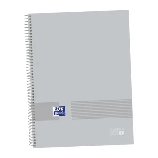 Oxford & You A4+ Europeanbook - Tapa Extradura - 80 Hojas - Cuadricula 5x5 - Color Gris · Pack de 5 uds.