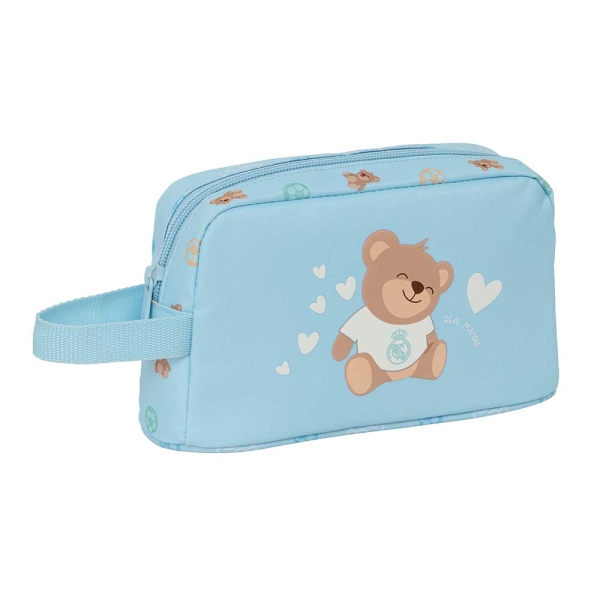 Safta Real Madrid Bolsa Preescolar Isotermica Porta Alimentos - Asa de Mano Lateral - Cremallera - 21.5x12x6.5cm - Color Azul