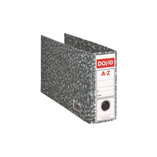 Dohe Archivador de Palanca - Formato Cuarto Apaisado - Medidas 287x210x75mm - Carton Forrado con Papel Impreso - Cantoneras Metalicas - Ollao y Palanca de Maxima Calidad - Color Gris Jaspead