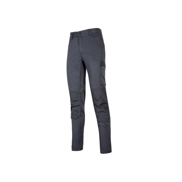Upower Meek Pantalones Cargo Stretch - Talla 2XL - Bolsillos Multifuncionales, Refuerzos Poli-Oxford, Cinturilla Elastica, Perfiles Reflectantes, Proteccion Inferior, Slim-Fit, DPI1 - Color
