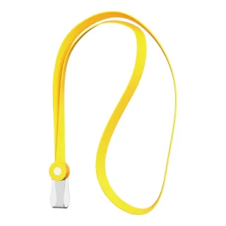 ErichKrause Colgante para Funda de Tarjeta - Silicona - 12mm de Ancho - 40cm de Largo - Color Amarillo