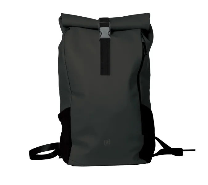Oxford Identity Roll Top Mochila con Cierre Enrollable 24L - Material Resistente al Agua - Asa Colgador en la Parte Posterior - Bolsillo Frontal con Llavero - 48x32x10cm - Color Negro