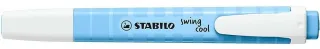 Stabilo Swing Cool Pastel Marcador Fluorescente - Cuerpo Plano - Punta Biselada - Trazo entre 1 y 4mm - Tinta con Base de Agua - Antisecado - Color Azul Ventoso · Pack de 10 uds.