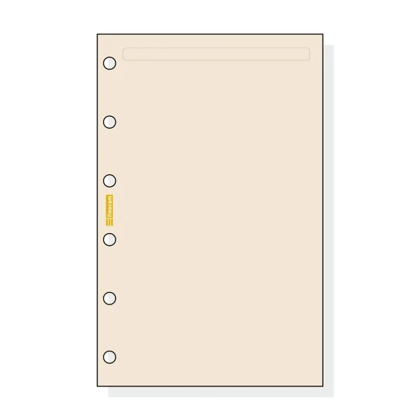 Finocam C243 Notas de Recambio para Agendas Classic - Liso - Formato 602 - 73x114x5mm - Color Crema