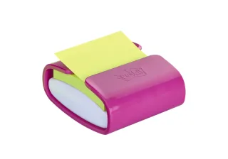 Post-It Super Sticky Dispensador Pro con 1 Bloc de 70 Z-Notas con Dispensador Adhesivas Reposicionables - Zig-Zag - Colores Varios