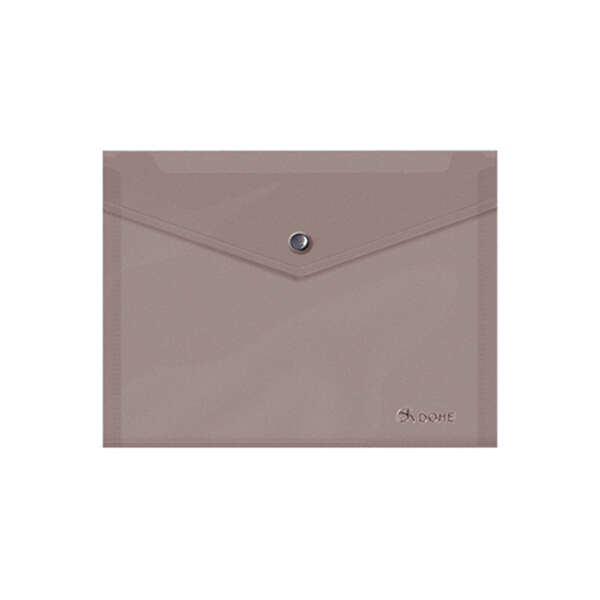 Dohe Sobre Portadocumentos A5 - Cierre de Broche - Polipropileno Translucido 150 Micras - Color Gris · Pack de 8 uds.