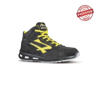 Upower Shot S ESD Calzado de Seguridad Altos - Talla 35 - Cuero Nubuck Resistente, Puntera de Aluminio, Hidrofugos, Antiarrugas, Antideslizantes, Suela PU/PU, Proteccion S3S CI FO SR - Color