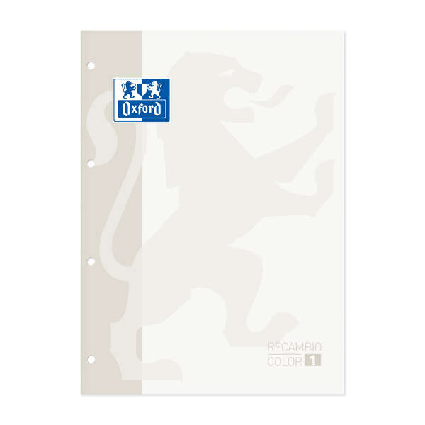 Oxford School Classic Cuaderno de Recambio A4 - Tapa Blanda - Encolado - 80 Hojas - Color Blanco · Pack de 5 uds.