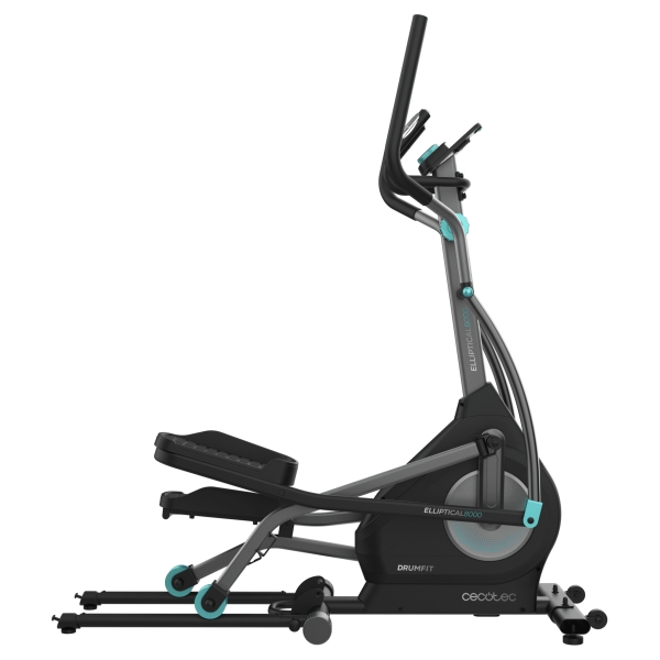 Cecotec Drumfit Elliptical 8000 Motor Pro Bicicleta Eliptica - Pantalla LCD - Volante de 8kg - App Kinomap - Plegable Verticalmente - 32 Niveles Magneticos - Zancada de 40cm - Pulsometro - C