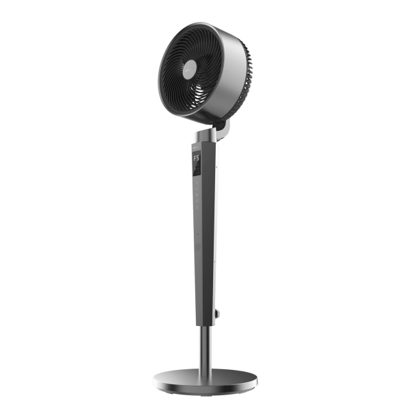 Cecotec EnergySilence 2400 Cyclone Noir Ventilador de Pie - 40W - 24 Velocidades - Oscilante - Mando a Distancia - Temporizador - Pantalla LED y Tactil - Altura Regulable - Color Negro y Gri