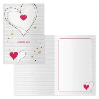 Dohe Pack de 6 Tarjetas de Felicitacion de San Valentin - 11.5x17cm - Impresion a Todo Color - Estampaciones con Pelicula de Color - Estampacion en Seco - Papel Offset Blanco de 300gr - Incl