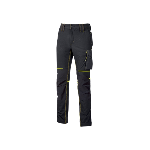Upower World Pantalon Stretch Resistente - Talla 2XL - Transpirable, Secado Rapido, Bolsillos Multiples, Ajuste Retractil, Detalles Reflectantes, Proteccion DPI1, Costuras Triples, Slim Fit