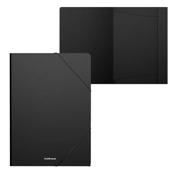 Erichkrause Matt Classic Carpeta Solapas A4 - Fabricada en Polipropileno - Color Negro · Pack de 4 uds.