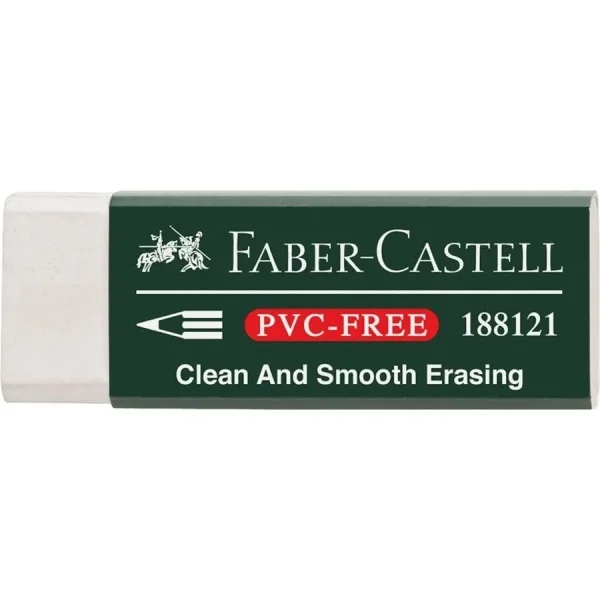 Faber-Castell 7081 N Goma de Borrar de Plastico sin PVC - Borrado Limpio y Facil · Pack de 20 uds.