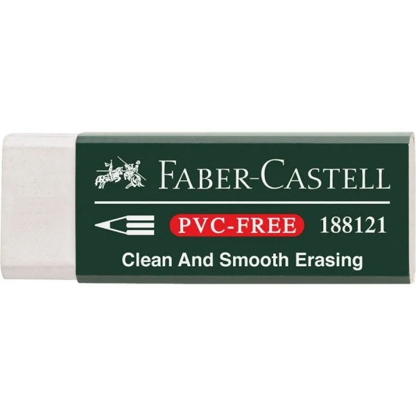 Faber-Castell 7081 N Goma de Borrar de Plastico sin PVC - Borrado Limpio y Facil · Pack de 20 uds.