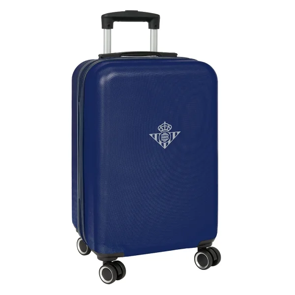 Safta Real Betis Balompie Maleta Trolley de Cabina 20” - Cierre con Candado - Interior con Bolsillo - Cintas con PVC - Ruedas Giratorias - Ajustable - 40.10 L - 345x200x550mm - Color Azul Marino
