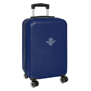 Safta Real Betis Balompie Maleta Trolley de Cabina 20” - Cierre con Candado - Interior con Bolsillo - Cintas con PVC - Ruedas Giratorias - Ajustable - 40.10 L - 345x200x550mm - Color Azul Ma