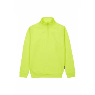 Upower Tautra Sudadera de Trabajo Confortable y Duradera - Talla 2XL - Polialgodon Perchado, Media Cremallera, Manga Redonda, Cuello Ajustable, Proteccion DPI1 - Color Amarillo