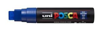 Posca PC-17K Marcador de Pintura - Punta Biselada de Poliester 15mm - Ancho de Trazo Muy Grueso - Tinta Base al Agua - No Permanente - Resistente a la Luz - Color Azul · Pack de 5 uds.