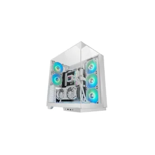 Mars Gaming MC-3GF Caja Torre ATX - 2 Ventiladores ARGB Traseros Preinstalados - Triple Cristal Templado - Montaje Vertical para Tarjetas Graficas - Soporte para Refrigeracion Liquida hasta