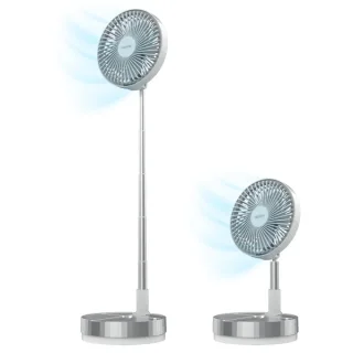 Cecotec EnergySilence 800 FoldAir Portable Control Ventilador de Pie Portatil - Bateria de 7200mAh - Plegable y Telescopico - Diametro de 8" - 4 Velocidades - Oscilacion Automatica - Acero I