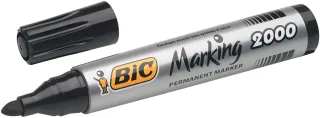 Bic Marking 2000 Ecolutions Rotulador Permanente - Tinta con Base de Alcohol - Ecologico - Secado Rapido - Color Negro · Pack de 12 uds.