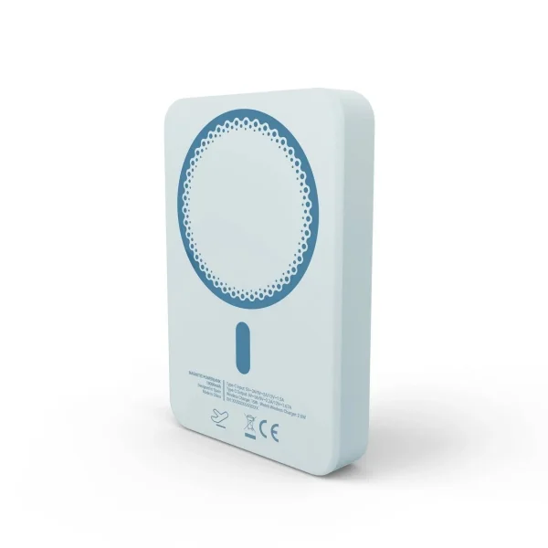 Energy Sistem Magnetic Powerbank Inalambrico Magnetico 10000 mAh - 15W Carga Inalambrica, 20W por Cable - Carga Inteligente y Rapida - Carga Simultanea - Sensor NTC - USB-C - Color Azul