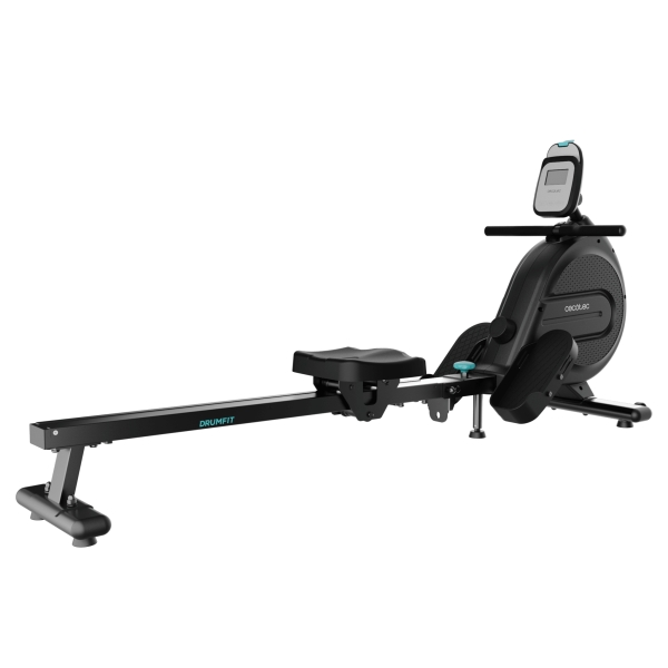 Cecotec Drumfit Rower 9000 Regatta Maquina de Remo - Pantalla LCD Multifuncion - Resistencia Magnetica Suave - 8 Niveles Ajustables - Volante 9kg - Estructura Plegable - Pedales con Correas