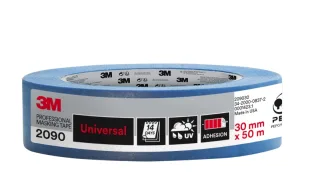 3M Cinta de Enmascarar Profesional - 30mm x 50m - 100% PEFC - Multisuperficie - Color Azul