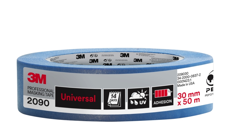 3M Cinta de Enmascarar Profesional - 30mm x 50m - 100% PEFC - Multisuperficie - Color Azul