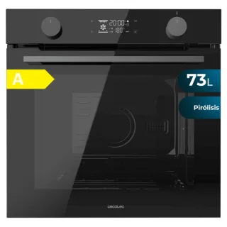 Cecotec Bolero Hexa P526000 Glass Black A Horno Pirolitico Integrable - Potencia 2800W - Capacidad 73L - Puerta Cuadruple de Cristal - 9 Funciones - Color Negro