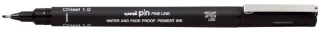 Uni-ball PINCS1-200 Rotulador Calibrado - Punta Poliacetal - Trazo Chisel - Tinta Pigmentada Resistente al Agua y Luz - Color Negro · Pack de 12 uds.
