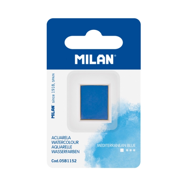 Milan Art Acuarela de Recambio - Medio Godet - Color Azul