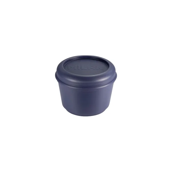 Milan Coleccion 430 Fiambrera Redonda 0.25L - Apta para Microondas, Lavavajillas y Congelador - Libre de BPA - Medidas 10 Ø x 7cm - Color Azul