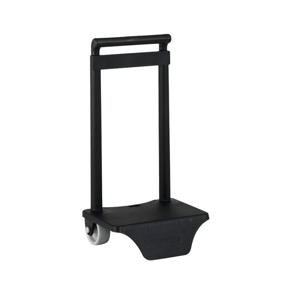 Safta Carro Portamochilas - Sujecion Universal - Material Resistente - Ruedas de PVC - 22x10x27cm - Color Negro