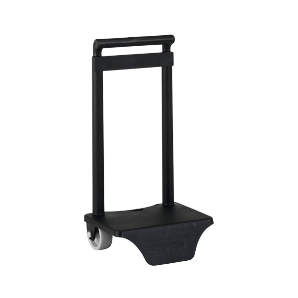 Safta Carro Portamochilas - Sujecion Universal - Material Resistente - Ruedas de PVC - 22x10x27cm - Color Negro