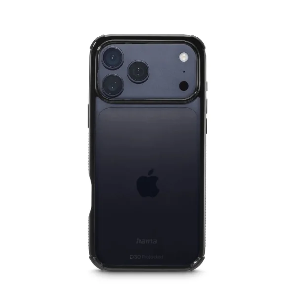 Hama Extreme Protect Funda para iPhone 17 Pro Max - Antideslizante - Policarbonato - Proteccion D3O - Bordes Elevados - Color Negro