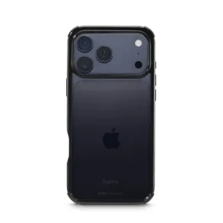 Hama Extreme Protect Funda para iPhone 17 Pro Max - Antideslizante - Policarbonato - Proteccion D3O - Bordes Elevados - Color Negro