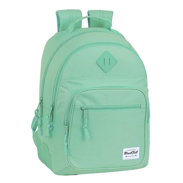 Safta Blackfit8 Mochila con 2 Compartimentos - Antirozaduras - Adaptable a Carro - Portabotellas - Tirador Doble - Hombreras Ergonomicas - 20L - 320x150x420mm - Color Turquesa