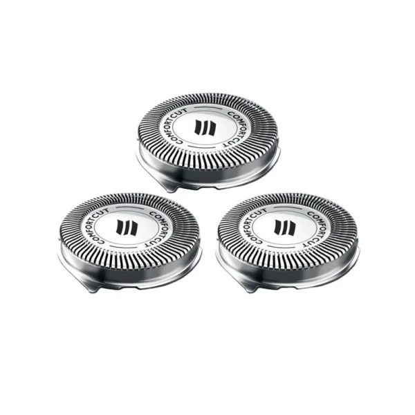 Philips Pack de 3 Cabezales de Recambio para Afeitadoras Series 1000 y 3000 - Cuchillas Autoafilables - Seguimiento de Contornos - Color Acero