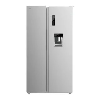Cecotec Bolero CoolMarket SBS 559 Inox D Frigorifico Americano - Capacidad 559L - Nofrost - Luz LED - Compresor Inverter - Dispensador de Agua - Frio Envolvente - 91.2x70.4x177cm - Color Ace