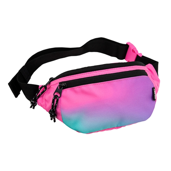 Milan Sunset Bolsa de Cintura - Ajustable - Cremallera con Tirador - 3 Bolsillos - Multicolor