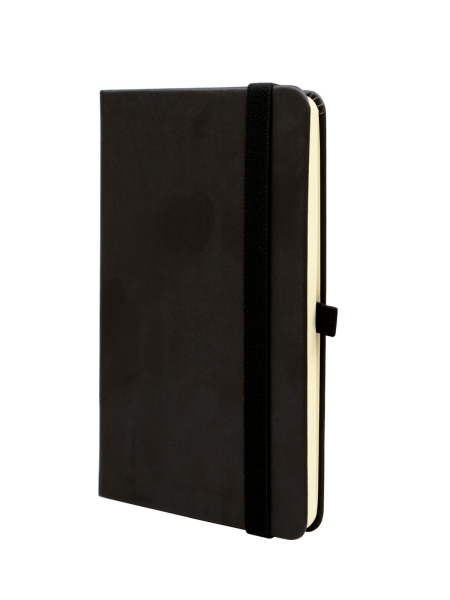 Finocam Class Cuaderno de Tapa Dura - 96 Hojas - 100x150mm - Papel Crema de 80g/m2 - Liso - Bolsillo Interior - Cierre con Goma - Hojas Microperforadas - Color Negro