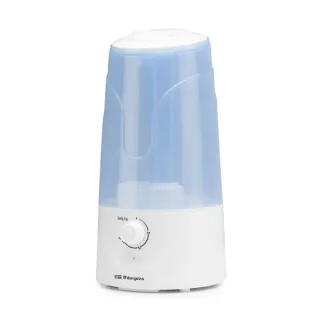 Orbegozo HU 2032 Humidificador Ultrasonico de 300mL/h - Potencia 25W - Deposito de 3L - Purifica y Neutraliza Malos Olores - Caudal Regulable - Bandeja para Aceites Aromaticos - Doble Salida