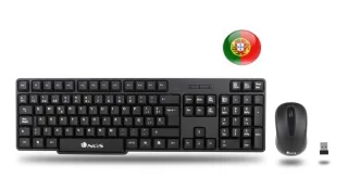 NGS Euphoria Kit Pack Teclado Inalambrico + Raton Inalambrico 1200dpi 3 Botones - QWERTY Portugues - Uso Ambidiestro