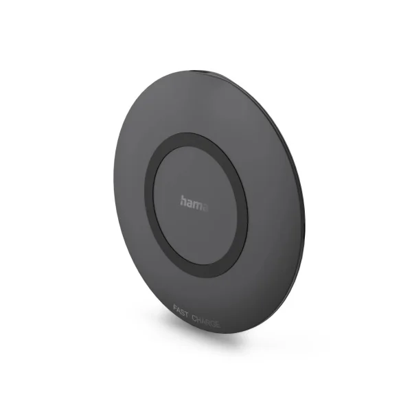 Hama Cargador Inalambrico - Potencia 15W - USB-C - Indicador LED - Carga Rapida - Antideslizante - Color Negro