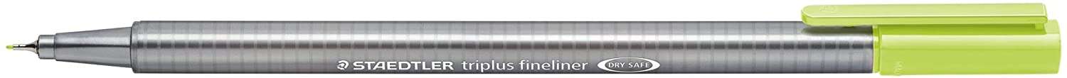 Staedtler Triplus Fineliner 334 Rotulador de Punta Fina - Trazo de 0.3mm - Tinta Base de Agua - Color Verde Lima · Pack de 10 uds.